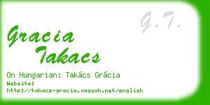 gracia takacs business card