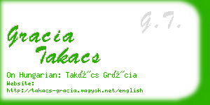 gracia takacs business card